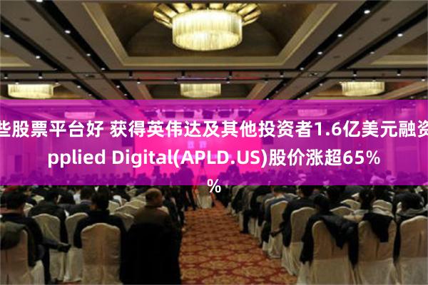 哪些股票平台好 获得英伟达及其他投资者1.6亿美元融资 Applied Digital(APLD.US)股价涨超65%