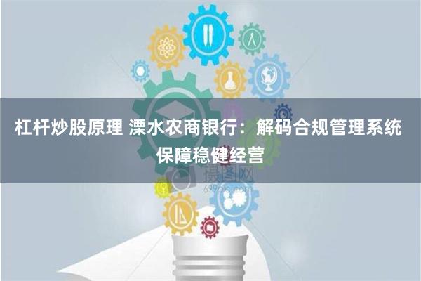 杠杆炒股原理 溧水农商银行：解码合规管理系统 保障稳健经营